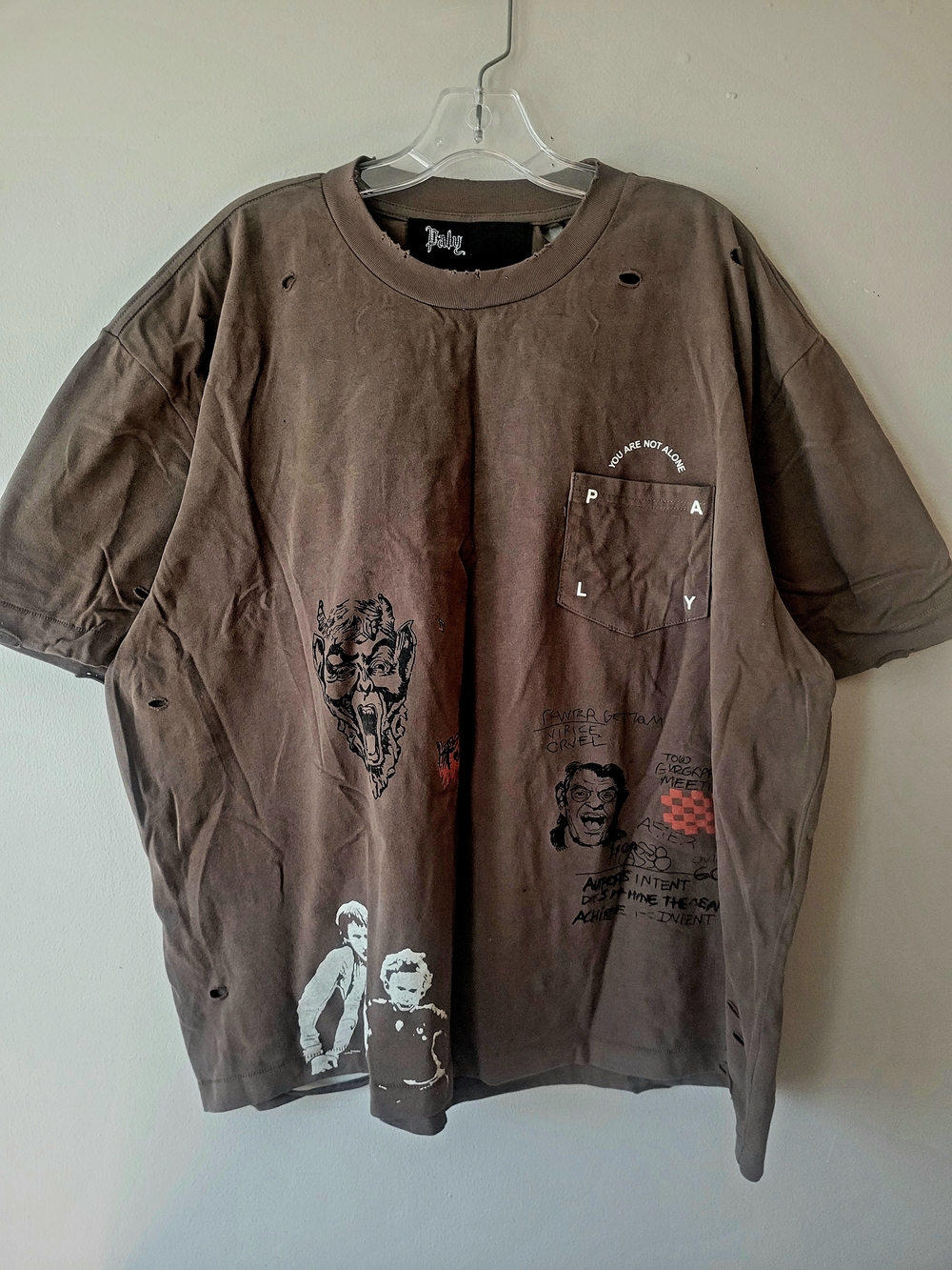Paly Hollywood Graphic Pocket Tee - Brown